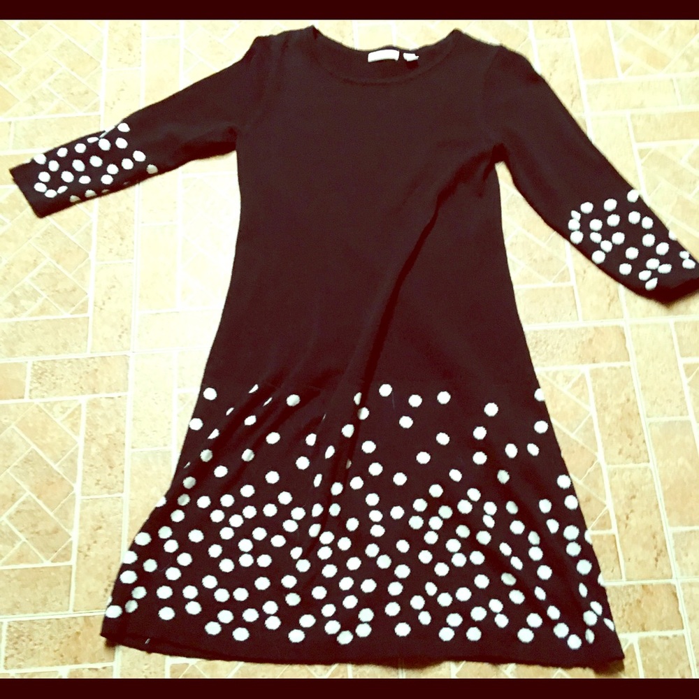 Polka Dot Sweater Dress